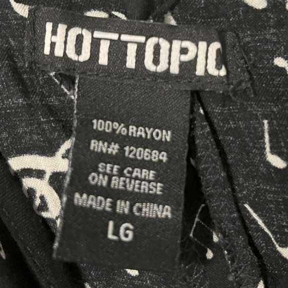 Hot Topic Vintage Black & White Music Note Fit & Flare Dress Size Large - Picture 9 of 11